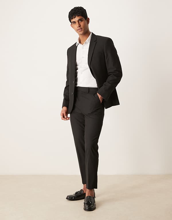ASOS DESIGN Suit Black Slim Fit