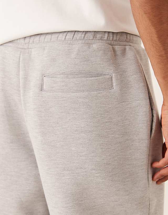 ASOS DESIGN Tapered Scuba Jogger In Grey Marl