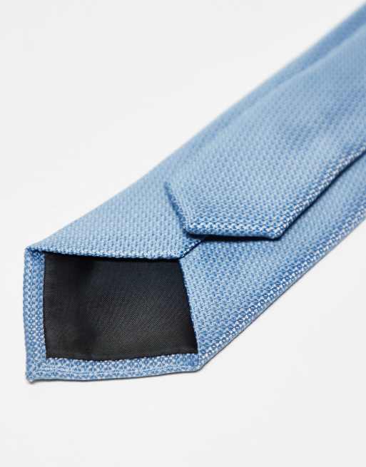 ASOS DESIGN Textured Tie In Blue