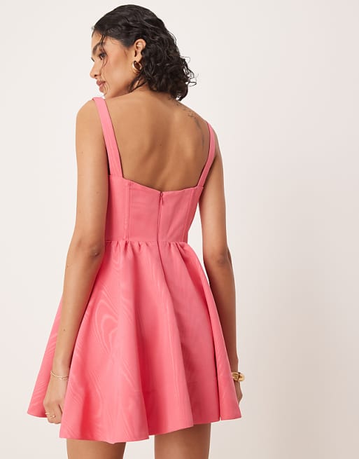 Bardot Corset Mini Dress In Bubblegum Pink