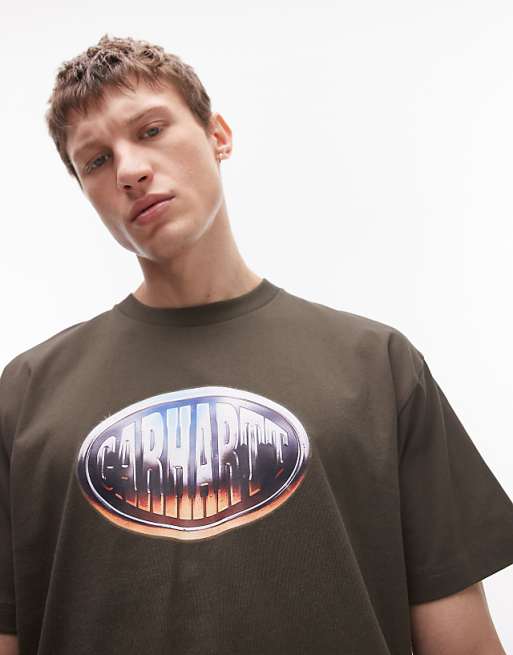 Carhartt WIP Big Time T-shirt In Dark Grey