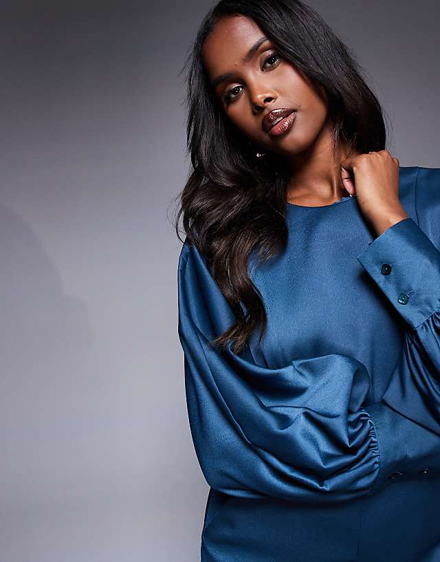 Closet London Kimono Jumpsuit In Dark Teal