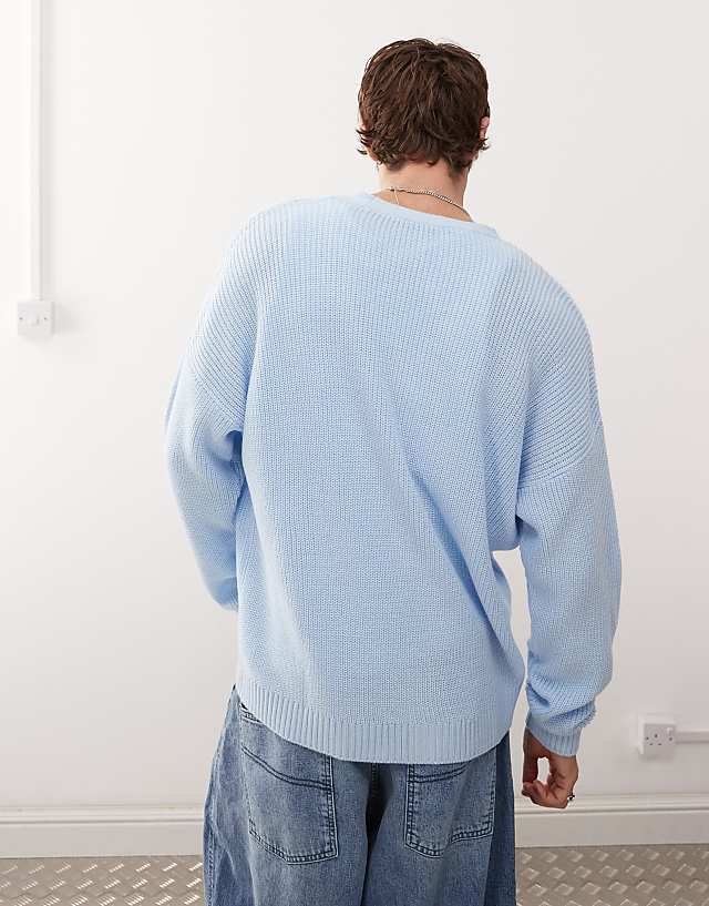 COLLUSION Boxy Cardigan In Blue