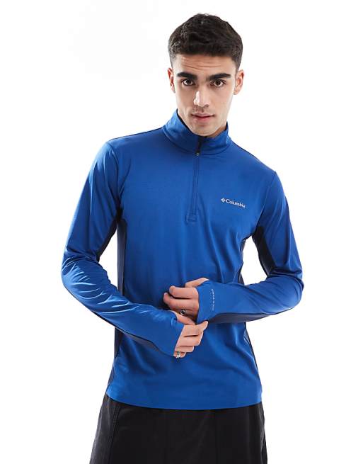 Columbia Three Pitch half zip fleece in blue