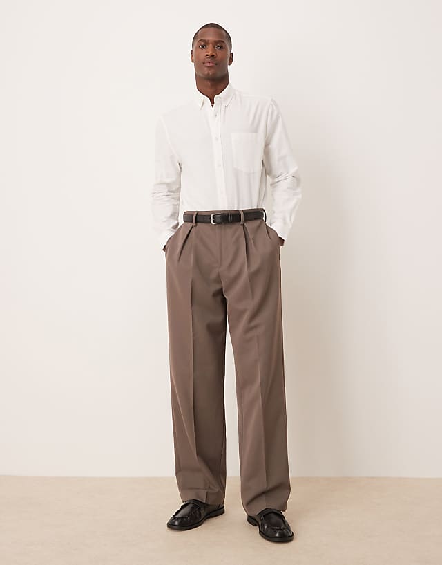 ASOS DESIGN 90s Oversized Linen Blend Shirt In White