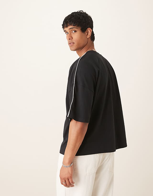 ASOS DESIGN Boxy Oversized T-shirt With Print In Black