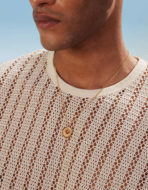 ASOS DESIGN Boxy Oversized Tank In Beige Crochet
