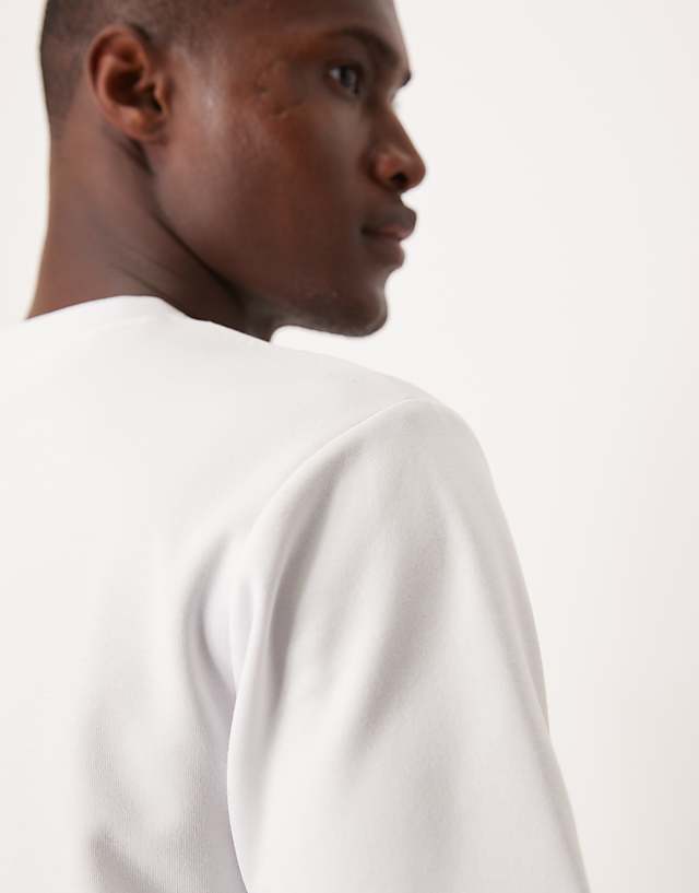 ASOS DESIGN BreatheMAX™ Heavyweight Crew Neck T-shirt In White