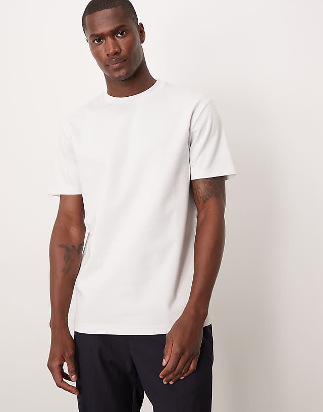 ASOS DESIGN breatheMAX™ heavyweight crew neck t-shirt in white