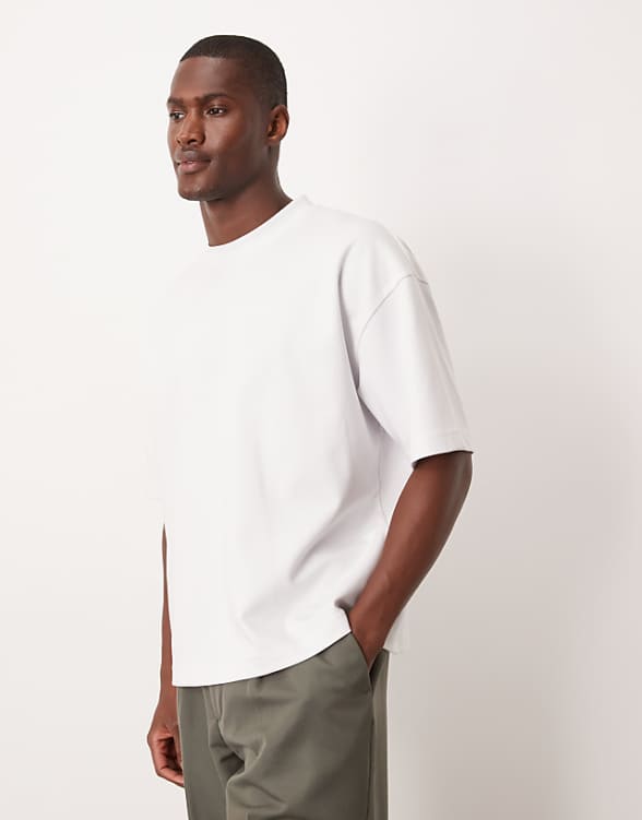 ASOS DESIGN breatheMAX™ heavyweight oversized boxy t-shirt in white