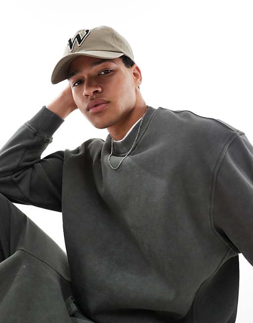 ASOS DESIGN Co-ord Boxy Oversized Sweatshirt In Khaki