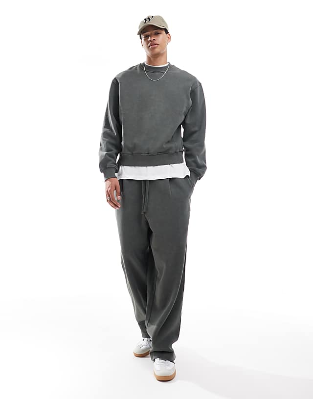 ASOS DESIGN Co-ord Boxy Oversized Sweatshirt In Khaki
