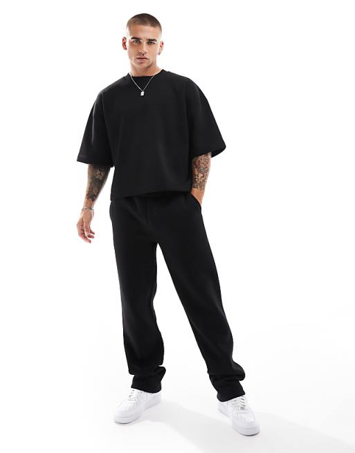 ASOS DESIGN Co-ord Straight Leg Jogger In Black - BLACK