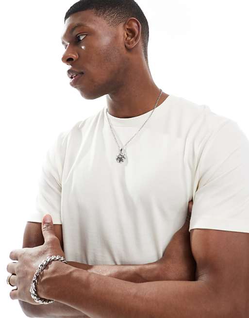 ASOS DESIGN Essential Crew Neck T-shirt In Cream