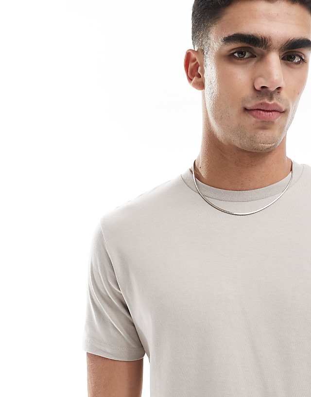 ASOS DESIGN Essential Crew Neck T-shirt In Stone
