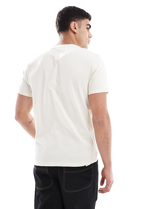 ASOS DESIGN Essential Crew Neck T-shirt With Roll Sleeve In Cream