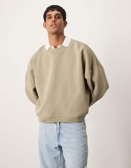 ASOS DESIGN Extreme Oversized Lightweight Sweatshirt In Grey