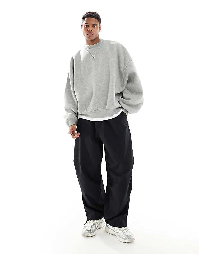 ASOS DESIGN Extreme Oversized Sweatshirt In Grey Marl