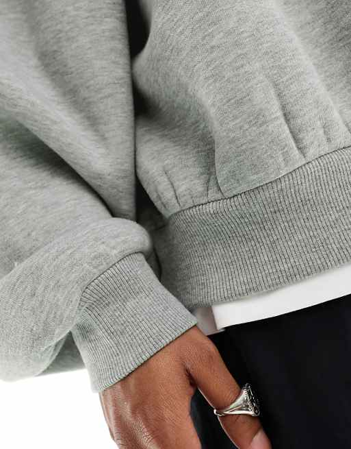 ASOS DESIGN Extreme Oversized Sweatshirt In Grey Marl
