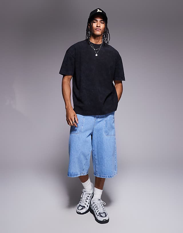 ASOS DESIGN Heavyweight Oversized Washed T-shirt In Black