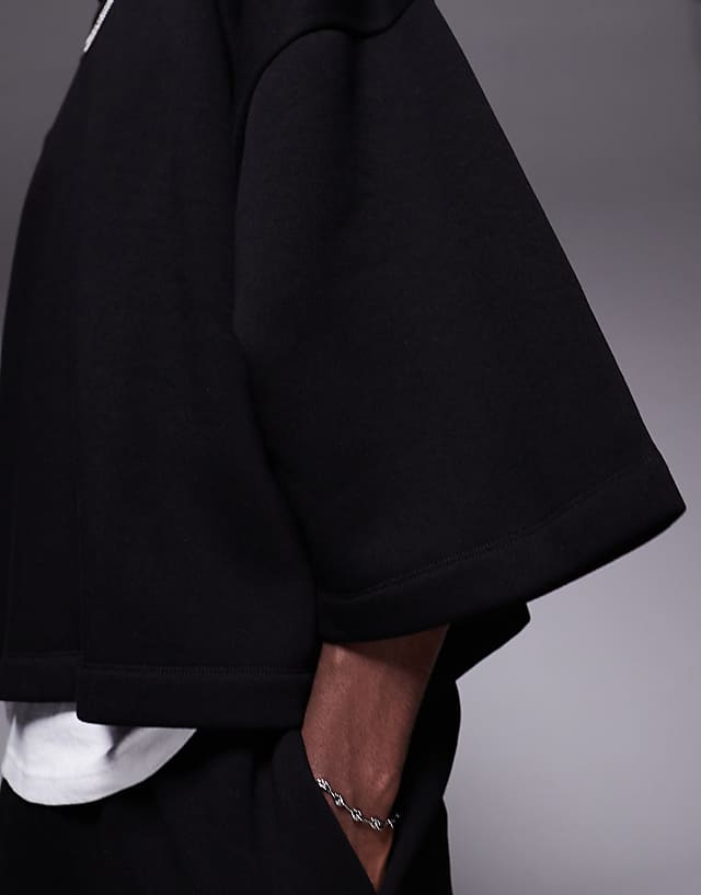 ASOS DESIGN Oversized Co-ord Sweatshirt T-shirt In Black