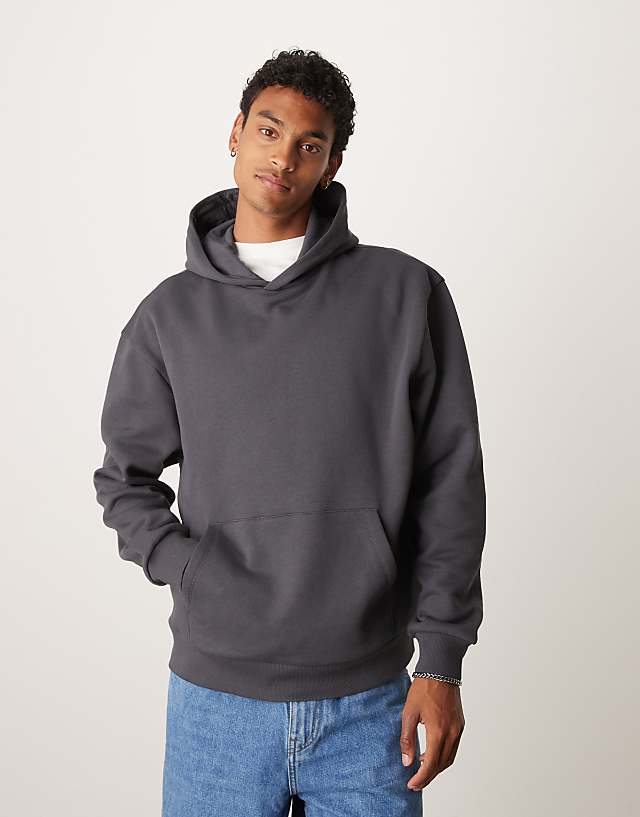 ASOS DESIGN Oversized Hoodie With Back Print In Grey