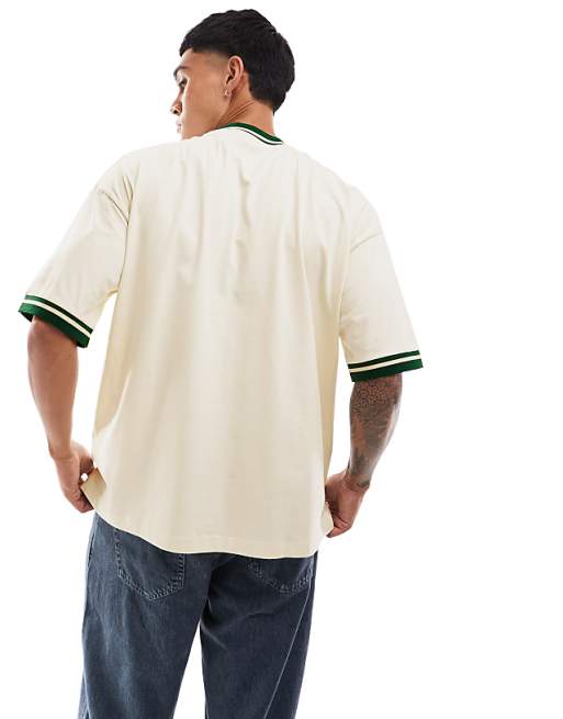 ASOS DESIGN Oversized T-shirt With Front Print In Off White