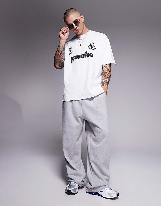 ASOS DESIGN Oversized T-shirt With Front Print In White