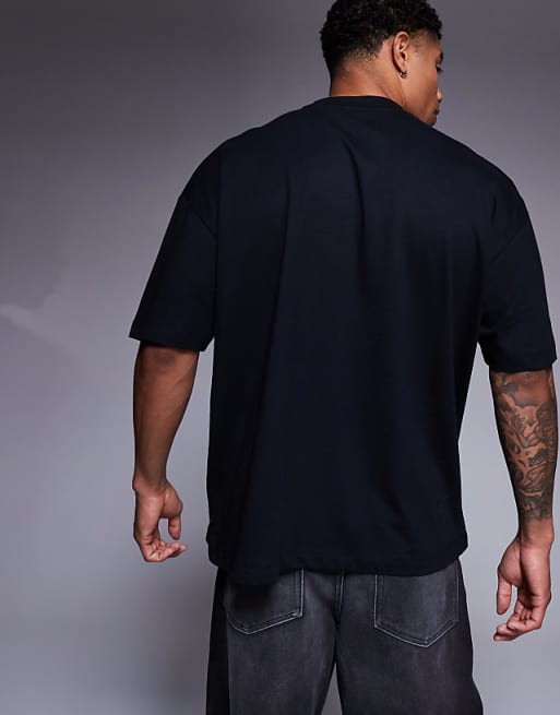 ASOS DESIGN Oversized T-shirt With Puff Text Graphic In Black
