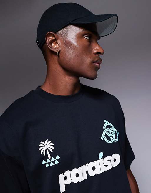 ASOS DESIGN Oversized T-shirt With Sports Graphic In Black