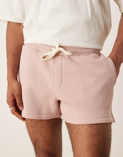 ASOS DESIGN Shorter Length Short In Light Pink