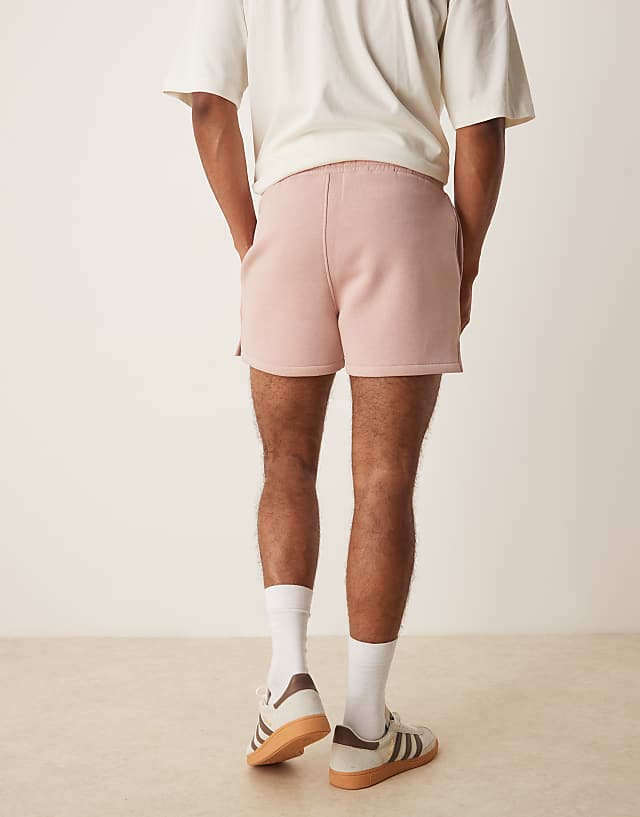 ASOS DESIGN Shorter Length Short In Light Pink