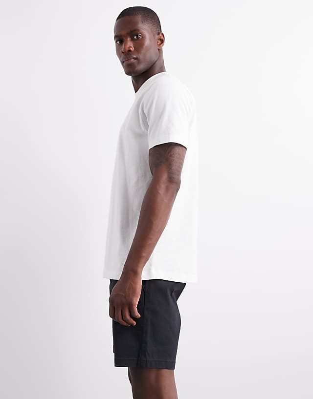 ASOS DESIGN Slim Mid Length Chino Bermuda Shorts In Black