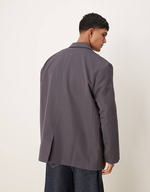 ASOS DESIGN Slouchy Oversized Blazer In Charcoal