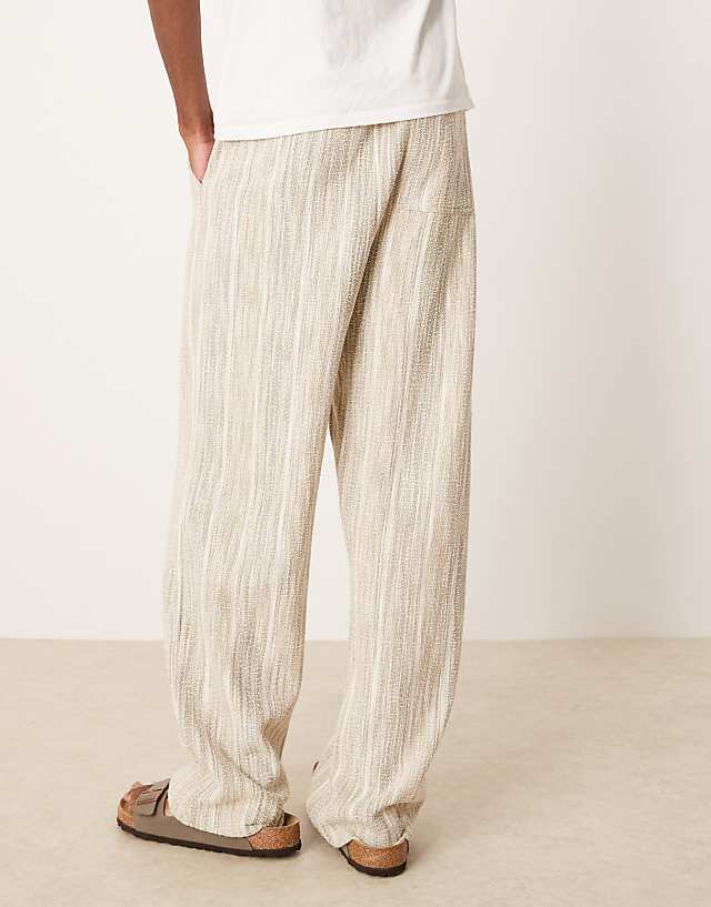 ASOS DESIGN Straight Leg Textured Joggers In Sage Green