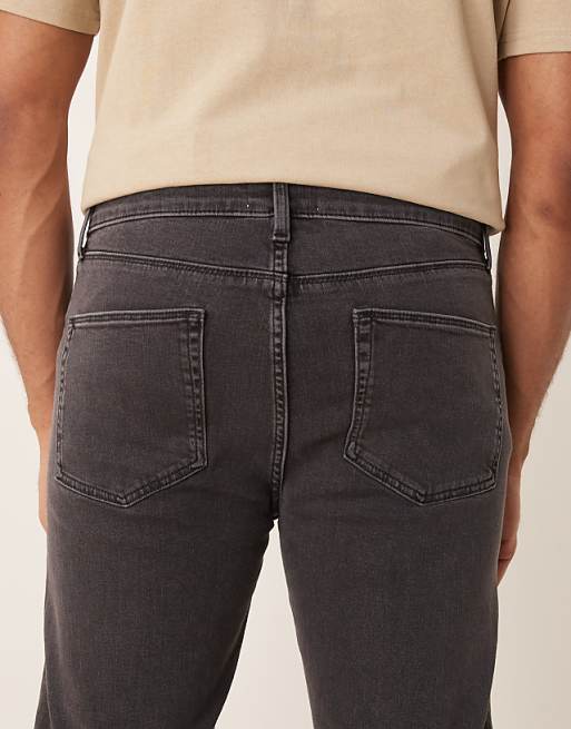 ASOS DESIGN Stretch Flared Jeans In Washed Black