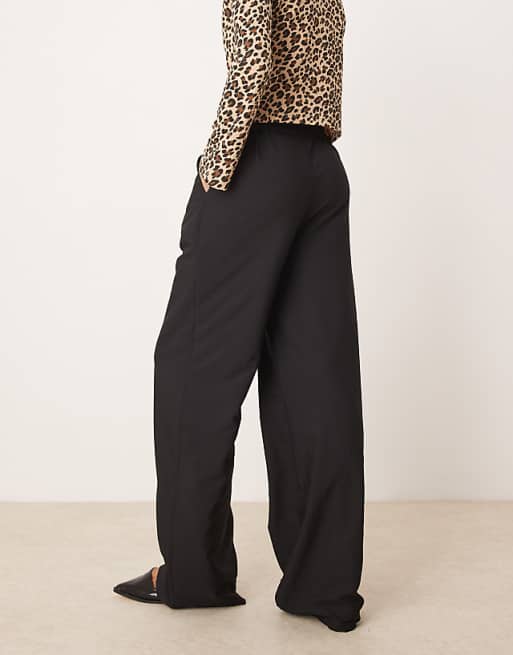 ASOS DESIGN Tall Tailored Relaxed Straight Leg Trousers In Black