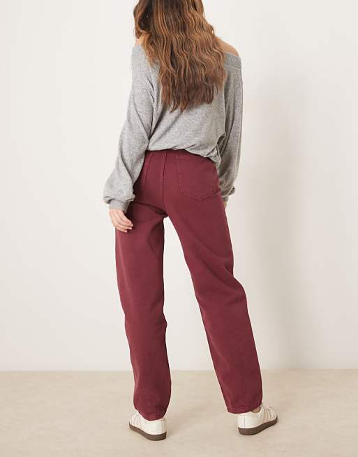 ASOS DESIGN Tapered High Rise Slim Jean In Fig