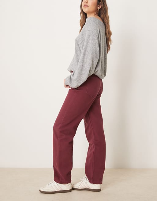 ASOS DESIGN Tapered High Rise Slim Jean In Fig