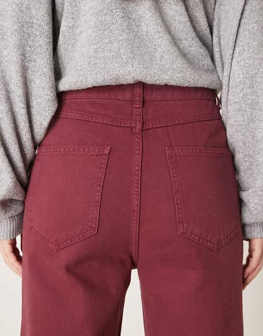 ASOS DESIGN Tapered High Rise Slim Jean In Fig