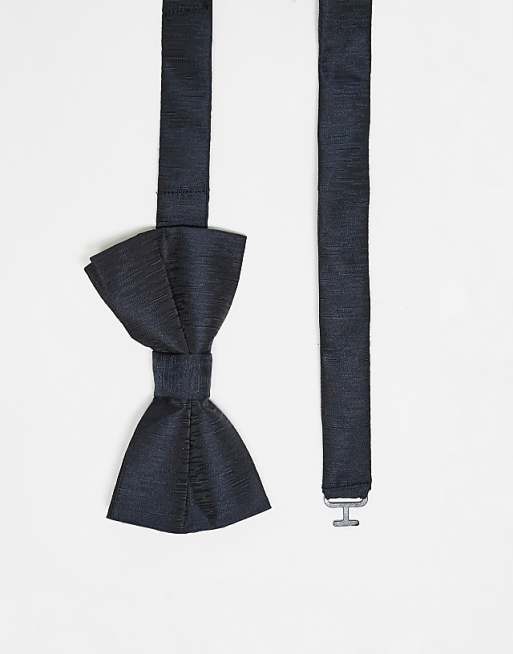 French Connection plain bow tie in navy
