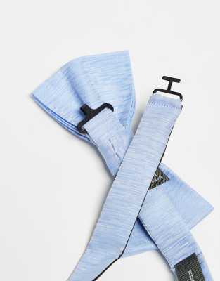 French Connection Plain Bow Tie In Sky Blue
