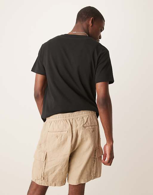 GANT Linen Cargo Shorts In Beige