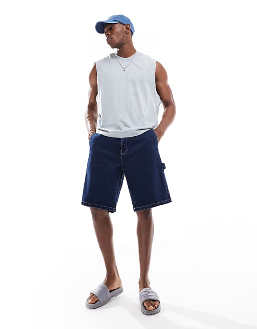 Hollister Baggy Jort In Dark Blue