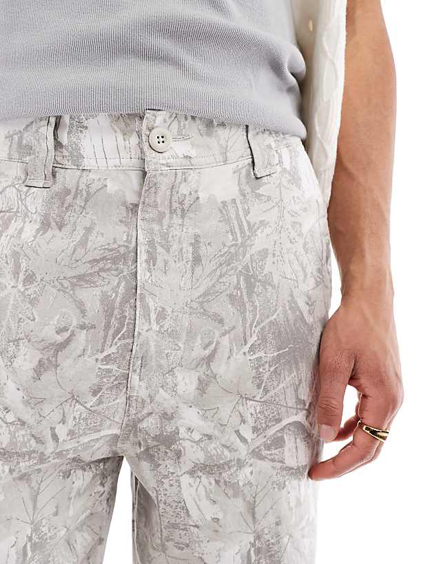 Hollister Baggy Linen Utility Trouser In Camo