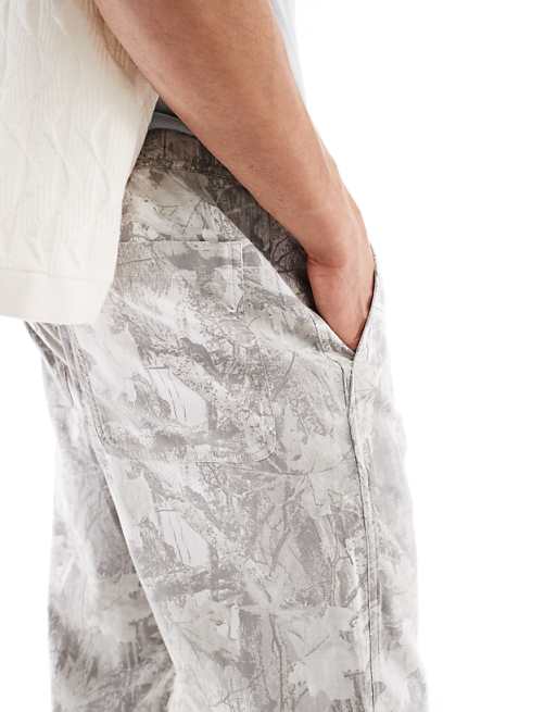 Hollister Baggy Linen Utility Trouser In Camo