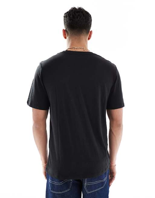 Jack & Jones Chest Print T-shirt In Black
