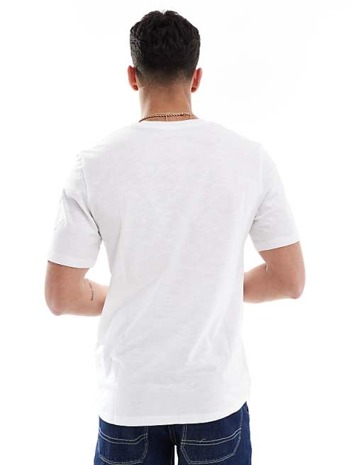 Jack & Jones Chest Print T-shirt In White
