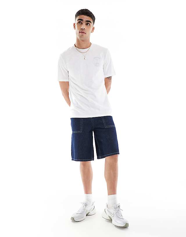 Jack & Jones Chest Print T-shirt In White