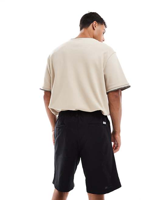Jack & Jones Linen Mix Short In Black